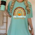 One Thankful Science Teacher Rainbow Boho Fall Thanksgiving Women's Comfort Colors T-Shirt Chalky Mint One Thankful Science Teacher Rainbow Boho Fall Thanksgiving Women's Comfort Colors T-Shirt Chalky Mint