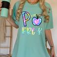 P Is For Pre-K Preschool Teacher Tie Dye Back To School Women's Comfort Colors T-Shirt Chalky Mint