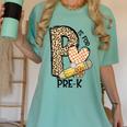 P Is For Pre K Teacher Leopard First Day Of School For Men Women Girls Kids Women's Comfort Colors T-Shirt Chalky Mint P Is For Pre K Teacher Leopard First Day Of School For Men Women Girls Kids Women's Comfort Colors T-Shirt Chalky Mint