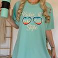 P41l Retro Kickin It 5th Grade Style Teacher Back To School For Men Women Girls Kids Women's Comfort Colors T-Shirt Chalky Mint