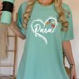 Para Heart Paraprofessional Teacher Paraeducator Women's Comfort Colors T-Shirt Chalky Mint