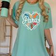 Para Heart Paraprofessional Teacher Paraeducator Women's Comfort Colors T-Shirt Chalky Mint Para Heart Paraprofessional Teacher Paraeducator Women's Comfort Colors T-Shirt Chalky Mint