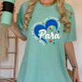 Para Heart Teacher Paraprofessional School Appreciation Women's Comfort Colors T-Shirt Chalky Mint Para Heart Teacher Paraprofessional School Appreciation Women's Comfort Colors T-Shirt Chalky Mint