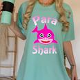 Para Shark Paraprofessional Female Teacher Women's Comfort Colors T-Shirt Chalky Mint Para Shark Paraprofessional Female Teacher Women's Comfort Colors T-Shirt Chalky Mint