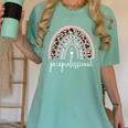 Paraprofessional Rainbow Para Teacher Parapro Women's Comfort Colors T-Shirt Chalky Mint Paraprofessional Rainbow Para Teacher Parapro Women's Comfort Colors T-Shirt Chalky Mint