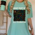 What Part Of Don't You Understand Math Teacher Women's Comfort Colors T-Shirt Chalky Mint What Part Of Don't You Understand Math Teacher Women's Comfort Colors T-Shirt Chalky Mint