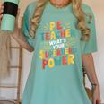 PE Gym School Coach PE Teacher What's Your Superhero Power Women's Comfort Colors T-Shirt Chalky Mint PE Gym School Coach PE Teacher What's Your Superhero Power Women's Comfort Colors T-Shirt Chalky Mint