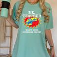 PE Physical Education Teacher Superhero Power School Women's Comfort Colors T-Shirt Chalky Mint PE Physical Education Teacher Superhero Power School Women's Comfort Colors T-Shirt Chalky Mint