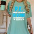 PE Teacher Art For Men Women Gym Teacher Appreciation Women's Comfort Colors T-Shirt Chalky Mint