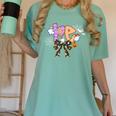 PE Teacher Coach Coquette Ghost Halloween Physical Education Women's Comfort Colors T-Shirt Chalky Mint