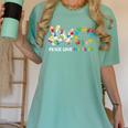 Peace Love Inclusion Sped Squad Special-Ed Teacher Daycare Women's Comfort Colors T-Shirt Chalky Mint Peace Love Inclusion Sped Squad Special-Ed Teacher Daycare Women's Comfort Colors T-Shirt Chalky Mint