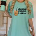 Phonemes Graphemes And Caffeine Coffee Teacher Appreciation Women's Comfort Colors T-Shirt Chalky Mint Phonemes Graphemes And Caffeine Coffee Teacher Appreciation Women's Comfort Colors T-Shirt Chalky Mint
