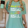 Pilates Instructor Teacher Watercolor Pilates Don't Fart Men Women Kids Women's Comfort Colors T-Shirt Chalky Mint