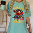 Pirate Pre-K Teacher Preschool Halloween Women's Comfort Colors T-Shirt Chalky Mint Pirate Pre-K Teacher Preschool Halloween Women's Comfort Colors T-Shirt Chalky Mint