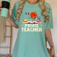 Pirate Teacher Men Women Kids Women's Comfort Colors T-Shirt Chalky Mint