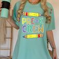 Pre-K Crew PreK Teachers Back To School Women's Comfort Colors T-Shirt Chalky Mint Pre-K Crew PreK Teachers Back To School Women's Comfort Colors T-Shirt Chalky Mint