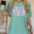 In My Pre K Era Groovy Back To School First Day Teacher Kids Women's Comfort Colors T-Shirt Chalky Mint In My Pre K Era Groovy Back To School First Day Teacher Kids Women's Comfort Colors T-Shirt Chalky Mint