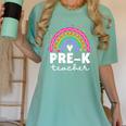 Pre-K Teacher Cute Pre Kindergarten For Teachers Rainbow For Men Women Kids Women's Comfort Colors T-Shirt Chalky Mint