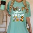 Pre-k Teacher Kids Back To School Wild About Pre-k Women's Comfort Colors T-Shirt Chalky Mint