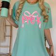 Preppy Pre k Back To School Pre-k Teachers Girls Cute Bow Women's Comfort Colors T-Shirt Chalky Mint