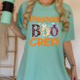 Preschool Boo Crew Preschool Halloween Teacher Women's Comfort Colors T-Shirt Chalky Mint