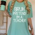 Pretend I'm A Teacher Halloween Costume Women's Comfort Colors T-Shirt Chalky Mint