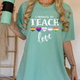 I Promise To Teach Love LGBT-Q Pride Proud Ally Teacher Women's Comfort Colors T-Shirt Chalky Mint I Promise To Teach Love LGBT-Q Pride Proud Ally Teacher Women's Comfort Colors T-Shirt Chalky Mint