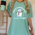 Proud Supporter Of Snow Days Teacher Women's Comfort Colors T-Shirt Chalky Mint Proud Supporter Of Snow Days Teacher Women's Comfort Colors T-Shirt Chalky Mint