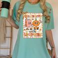 Pumpkin Teacher Preppy Fall In Love With Learning Autumn Women's Comfort Colors T-Shirt Chalky Mint