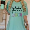 Queen Of My Classroom Colorful Teacher For Men Women Women's Comfort Colors T-Shirt Chalky Mint Queen Of My Classroom Colorful Teacher For Men Women Women's Comfort Colors T-Shirt Chalky Mint