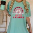 Rainbow Homeschool Mom Teacher I Go To School In My Pajamas Women's Comfort Colors T-Shirt Chalky Mint