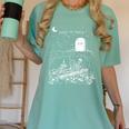 Read In Peace Skeleton Halloween Book Reading Spooky Teacher Women's Comfort Colors T-Shirt Chalky Mint