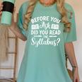 Did You Read The Syllabus Shirt Teacher Men Women Women's Comfort Colors T-Shirt Chalky Mint
