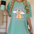 Take Me To Your Readers Alien Teacher Halloween Literacy Women's Comfort Colors T-Shirt Chalky Mint