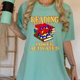 Reading Super Power Activated Superhero Teacher Or Student Men Women Girls Kids Women's Comfort Colors T-Shirt Chalky Mint