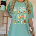 Reading Teacher How To Become a Better Reader Book Lover Fun Women's Comfort Colors T-Shirt Chalky Mint Reading Teacher How To Become a Better Reader Book Lover Fun Women's Comfort Colors T-Shirt Chalky Mint