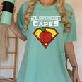 Real Superheroes Don't Wear Capes Teacher Shirt Teaching Te Women's Comfort Colors T-Shirt Chalky Mint Real Superheroes Don't Wear Capes Teacher Shirt Teaching Te Women's Comfort Colors T-Shirt Chalky Mint