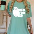 Red For Ed Teacher Support Public Education For Men Women Kids Women's Comfort Colors T-Shirt Chalky Mint Red For Ed Teacher Support Public Education For Men Women Kids Women's Comfort Colors T-Shirt Chalky Mint