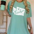 Red For Ed Washington Teacher T Shirts RedForEd Tee Shirt Women's Comfort Colors T-Shirt Chalky Mint