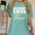 Relationship Status Taken By Super Hot Teacher Women's Comfort Colors T-Shirt Chalky Mint Relationship Status Taken By Super Hot Teacher Women's Comfort Colors T-Shirt Chalky Mint