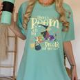 There's Room On My Broom For You Too Teacher Halloween Women's Comfort Colors T-Shirt Chalky Mint
