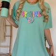 Retro Checkered Special Education Teacher Back To School Women's Comfort Colors T-Shirt Chalky Mint