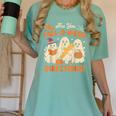 Retro Are You Fall O Ween Directions Ghost Teacher Spooky Women's Comfort Colors T-Shirt Chalky Mint
