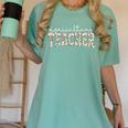 Retro Floral Agriculture Teacher Farmer AG Teacher Team Crew Women's Comfort Colors T-Shirt Chalky Mint