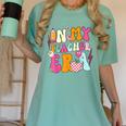 Retro Groovy In My Teaching Era Best Teacher Appreciation Women's Comfort Colors T-Shirt Chalky Mint Retro Groovy In My Teaching Era Best Teacher Appreciation Women's Comfort Colors T-Shirt Chalky Mint