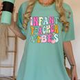 Retro Infant Teacher Vibes Women Daycare Teacher Women's Comfort Colors T-Shirt Chalky Mint Retro Infant Teacher Vibes Women Daycare Teacher Women's Comfort Colors T-Shirt Chalky Mint