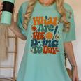 Retro PE Teacher What Are We Doing Today School Coach Women Women's Comfort Colors T-Shirt Chalky Mint
