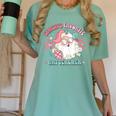 Retro Pink Christmas Santa's Favorite Art Teacher Artist Women's Comfort Colors T-Shirt Chalky Mint