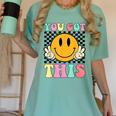 You Got This Retro Smile Motivational Testing Day Teacher Women's Comfort Colors T-Shirt Chalky Mint You Got This Retro Smile Motivational Testing Day Teacher Women's Comfort Colors T-Shirt Chalky Mint