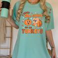 Retro I Teach The Cutest Turkey Thanksgiving Pumpkin Teacher Women's Comfort Colors T-Shirt Chalky Mint Retro I Teach The Cutest Turkey Thanksgiving Pumpkin Teacher Women's Comfort Colors T-Shirt Chalky Mint